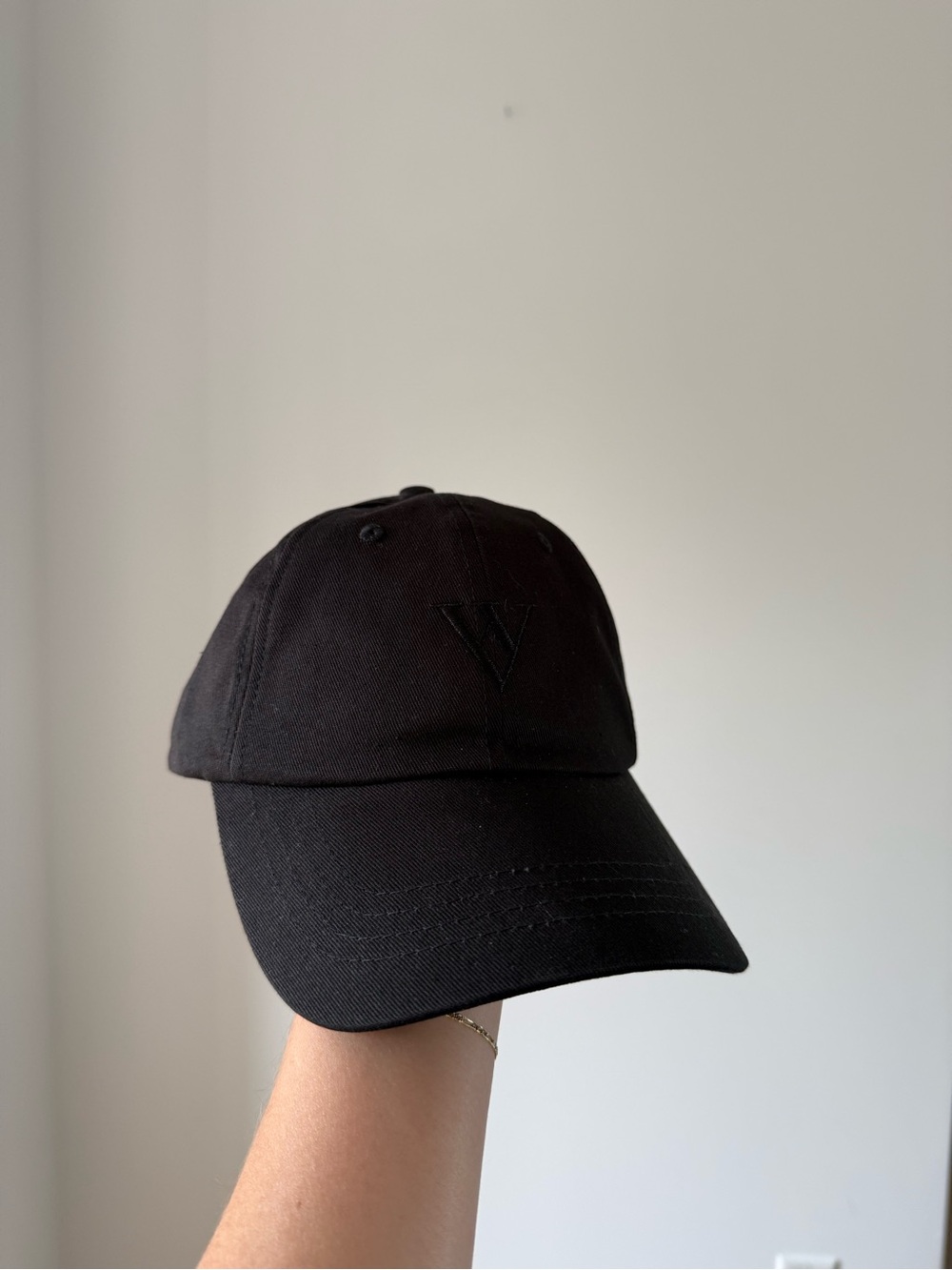 Black Embroidered West Von Cap